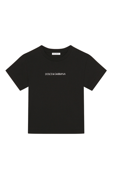 Dolce & Gabbana Embroidered Logo Cotton T-Shirt